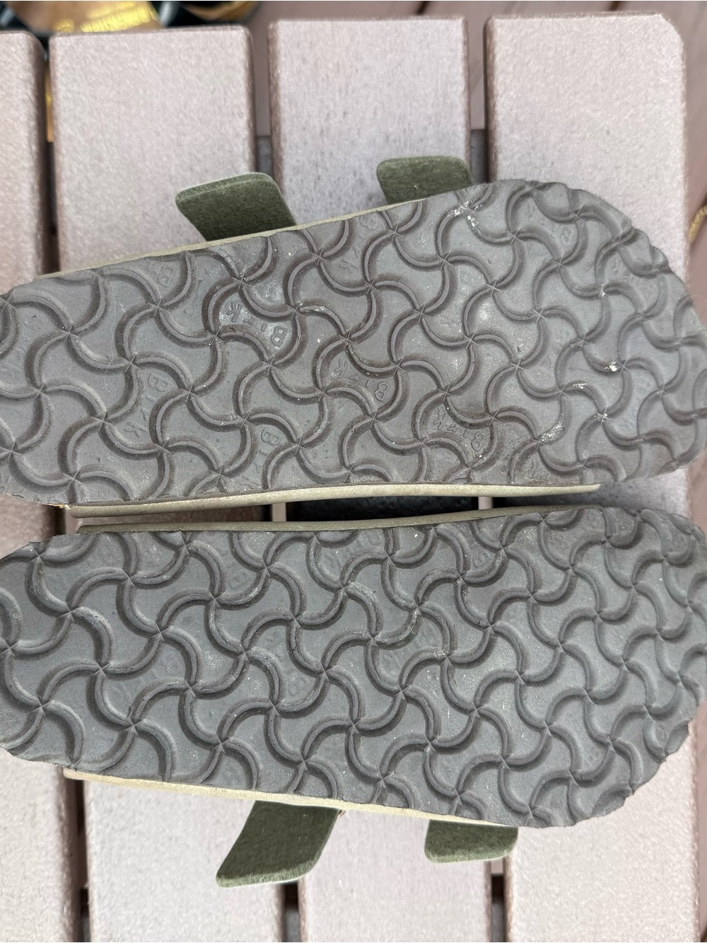Birkenstock Arizona Double Strap Leather Sandals in Stone Slides Women’s Size 6 - Picture 4 of 5